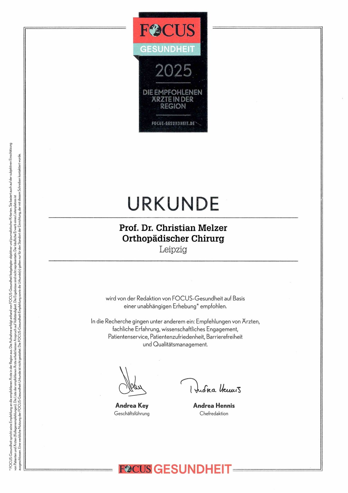 Focus Orthopädische Chirurgie